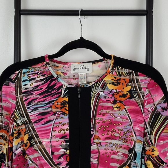 Joseph Ribkoff top zipper fly blouse women size 10 - Picture 2 of 6